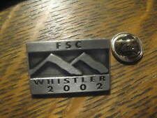 Whistler Canada Bc British Columbia Fsc Snow Ski 2002 Pewter Mountain Lapel Pin