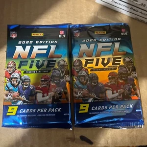 (2) 2020 Panini NFL Five Football Trading Card Pack LOT - Burrow Herbert RC? - Picture 1 of 1