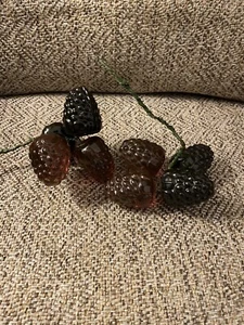 2 Acrylic Lucite Brown Gold Pinecones MCM Sculpture Fall Decor Vintage - Picture 1 of 8