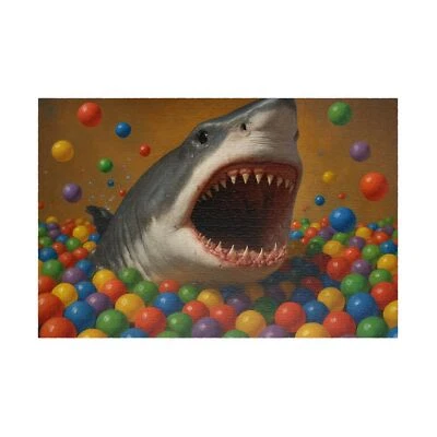 NEW 1014 Piece Jigsaw Puzzle Ball Pit Predator Great White Shark - Image 1 of 4