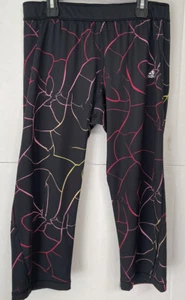 ADIDAS womens techlite zip back black/pink capri leggings - Imagen 1 de 5