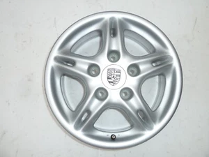 Porsche 911 986 16" RUEDA DELANTERA LLANTA DE FABRICANTE DE EQUIPOS ORIGINALES 6x17 Clásico 5 Radios Divididos Boxster Silvr - Imagen 1 de 12
