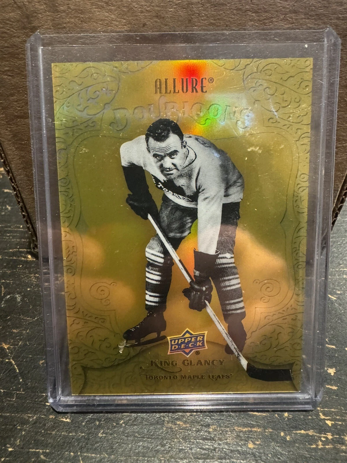 2022-23 Upper Deck Allure Gold Doubloons King Clancy DB-100 SSP Case Hit NM