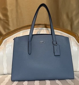 Coach 25137 Cornflower Blue Charlie Carryall Triple Compartment Tote Bag - Picture 1 of 13