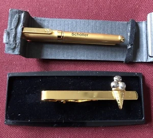 Krawattenklammer * Krawattenclip* Krawattennadel* Krawattenhalter, goldfarbig - Bild 1 von 3