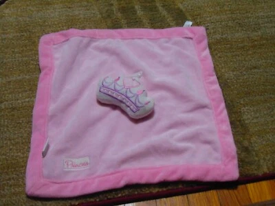 Disney Princess Pink Security Blanket  Crown Lovey Baby Plush Velour  - Image 1 of 4