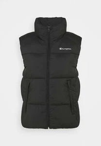 Champion Weste Frau Schwarz Gepolstert Daunen Ärmellos 114556 Neue Kollektion - Bild 1 von 3