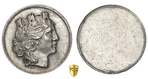 ITALIA PROVA PATTERN 20C (1907) AND MINT ERROR PCGS SP61 DOUBLE STRUCK IN COLLAR - Imagen 1 de 4