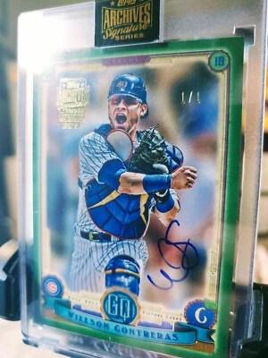 Topps Archives Signature Series 1/1 Wilson Contreras Auto - Image 1 of 4