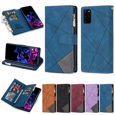 Custodia per Samsung S7 Edge S8 S8+ S9 S9+ S10 S10+ antiurto portafoglio pelle cover - Immagine 1 di 4