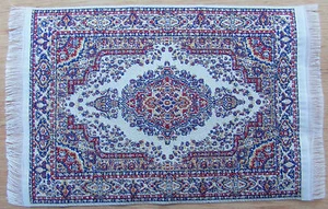 1:12 Scale 25cm x 17.5cm Woven Turkish Carpet Tumdee Dolls House Miniature P12L - Picture 1 of 1