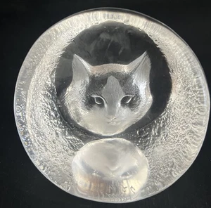 VTG Mats Jonasson Cat Signed By Artist With Original Foil Sticker - Picture 1 of 9