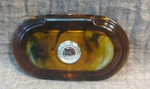 Cartera compacta vintage con doble espejo con caparazón de tortuga - Imagen 1 de 6