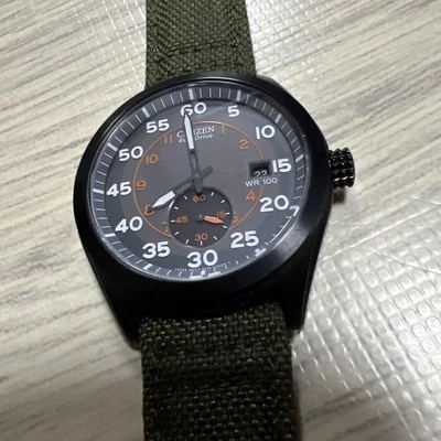 CITIZEN Eco-Drive B690-S086736 Military Khaki Solar Watch 10ATM Water Resistant - image 1 of 4