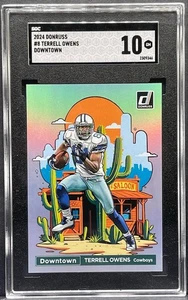 2024 Donruss Downtown Terrell Owens #8 CASE HIT SSP Graded SGC 10 GEM MINT - Bild 1 von 2