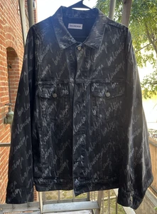 Balenciaga Organic Denim All Over Print Jacket - Bild 1 von 4
