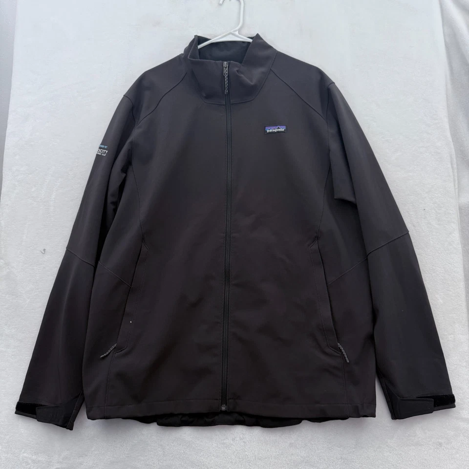Chaqueta Patagonia Adze Para Hombre XL Negra Cremallera Completa Carcasa Suave Exterior Foto 1 de 4