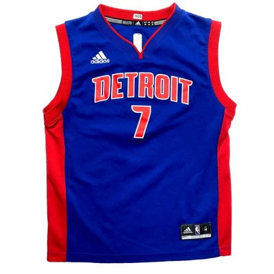 Camiseta Detroit Pistons Juvenil M Azul Sin Mangas Brandon Jennings NBA  Foto 1 de 4