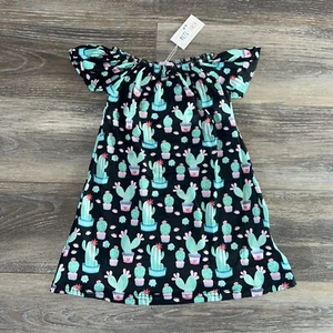 Pete + Lucy New Sz 3T Dress Girls Toddler Flutter Sleeve NWT NOS Cactus Nature - Picture 1 of 9