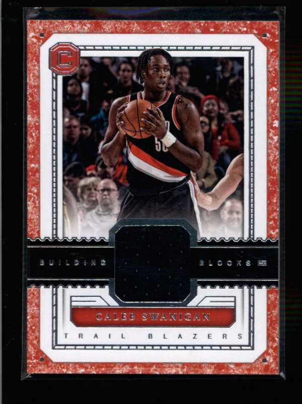 CALED SWANIGAN  2017/18 PANINI CORNERSTONES USED WORN JERSEY ROOKIE RC  AH3390 - Image 1 of 1