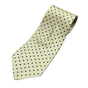 Corbata de lunares Abbey Cravat 100 % seda amarilla - Imagen 1 de 4