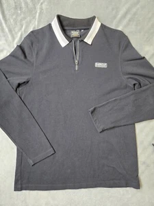 Barbour International Sweater Medium Herren schwarz 1/4 Zip Pullover Motorrad - Bild 1 von 14