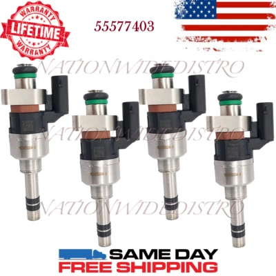 4x OEM ACDelco Fuel Injectors for 2016 2017 2018 2019 Chevrolet Cruze 1.4L I4 - Image 1 of 4