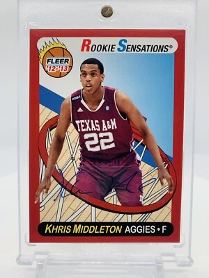 Autógrafos Khris Middleton 2012-2013 Fleer Retro Rookie Sensations AUTO RC BUCKS Foto 1 de 2