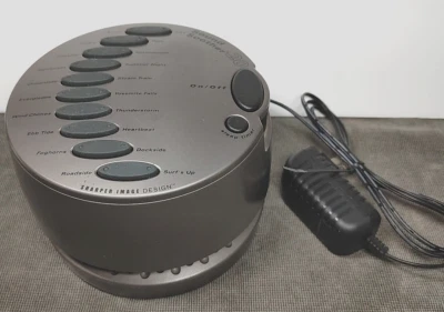 Sharper Image Sound Soother 20 Platinum Gray Sound Therapy SI677 White Noise - Image 1 of 4
