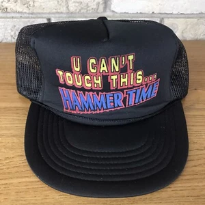 Vintage MC Hammer You Cant Touch This Snapback Trucker Mesh Hat Hip Hop Rap OG - Picture 1 of 6