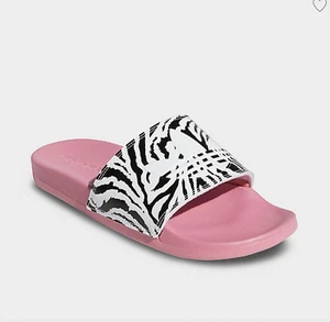 Adidas Adilette Comfort Slide Sandals Pink Zebra GY3560 Trefoil - Picture 1 of 5
