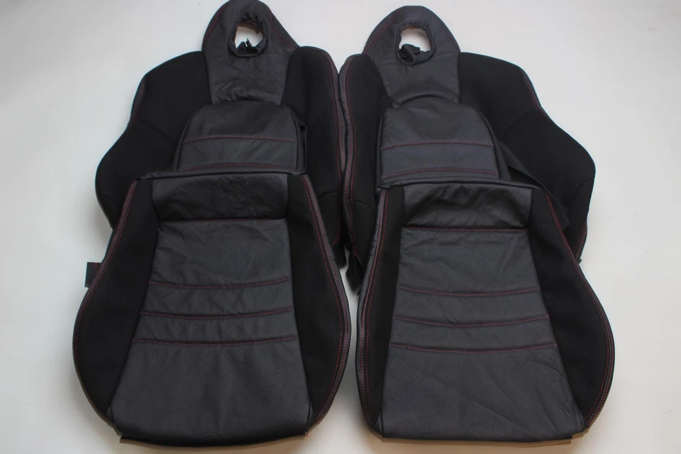 定制本田 S2000 AP1 真皮革座椅套黑色 Alcantara 麂皮绒 — 第 1/1 张图片