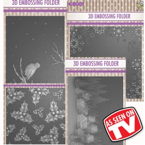 NEW - Nellie Snellen 3d Embossing Folders - AS SEEN ON TV - MULTIBUY - Picture 1 of 5