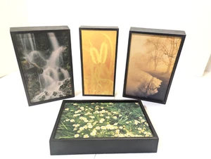 Mid Century Springbok Boxed Wall Art x 4 Mod Pop Boho Hippy RARE Born Free - Picture 1 of 12