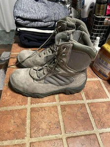 BATES MEN'S BOOTS 8 M SAGE GREEN PREOWNED SIDE ZIP E04276 Police Military - Picture 1 of 6