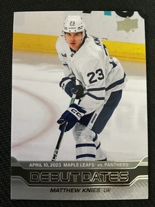 Matthew Knies 2023-24 Upper Deck Debut Dates Insert RC Card #DD-18