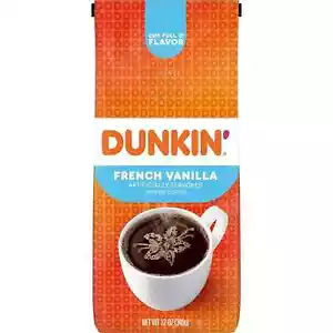 Dunkin' French Vanilla Flavored Ground Coffee, 12 Ounce 12 (Pack of 1) - Picture 1 of 2