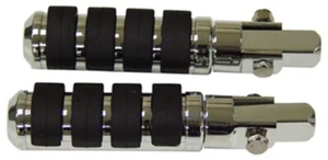 Estriberas antivibración de montaje pivote cromado para Harley Chopper Dyna Softail 24064 - Imagen 1 de 1