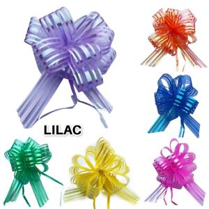 Large Pull Bows 50mm Wedding Car Gift Wrap Party Florist Poly Ribbon