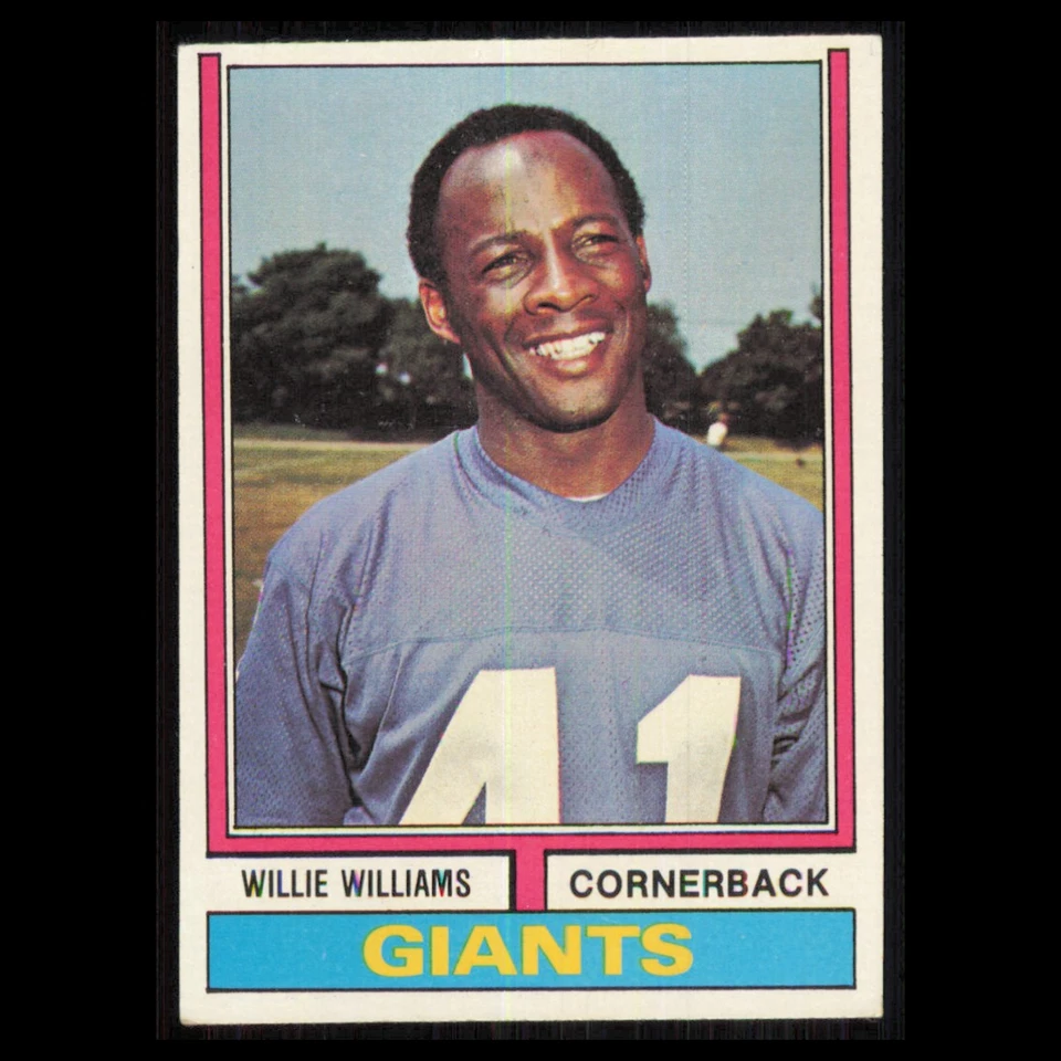 Willie Williams #284 1974 Topps New York Giants Football Card NFL NM - Image 1 of 3