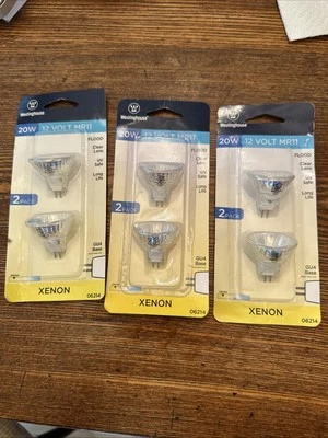 Lot Of 6 Westinghouse 20 Watts MR11 12 Volt  Xenon Bulb  230 Lumens New - Image 1 of 4