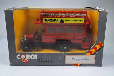 CORGI CLASSICS C858 - THORNYCROFT DOUBLE DECKER BUS "Sandeman Porto", scale 1:43 - Bild 1 von 3