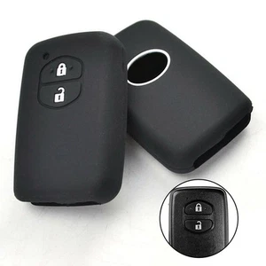 Key Case Cover Remote Fob Shell Silicone Black For Toyota Land Cruiser - Picture 1 of 6