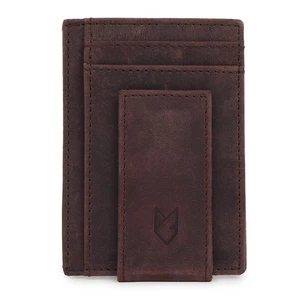 Slim Minimalist Leather Wallet with Magnetic Money Clip Front Pocket Credit C... - Picture 1 of 7