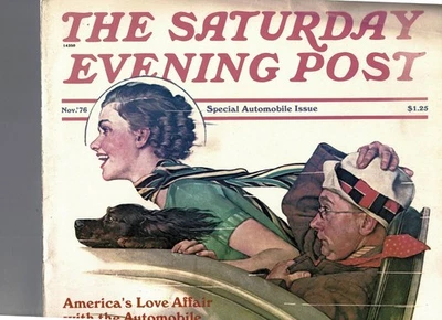 Nov. 1976 Saturday Evening Post Rockwell Cover, Asimov, Car Issue Magazine - Image 1 of 4