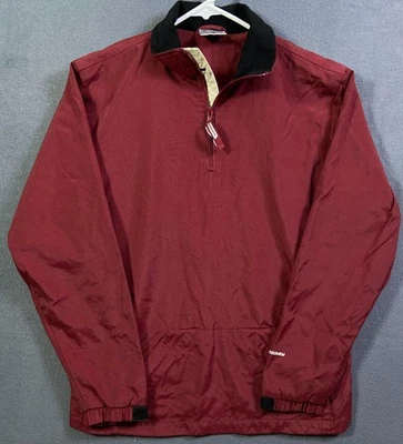 CHAQUETA DE CALENTAMIENTO BAUER NHL Hockey Rojo Borgoña 1/4 Cremallera Pullover Juvenil M Para hombres S Foto 1 de 4