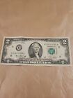 2Dolares Bill Old Tiket Fancy Seral Nober H 2262068 A Front Missury