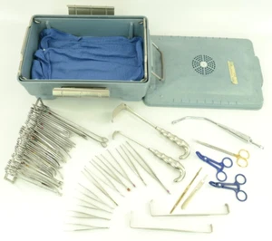 Basic Dissecting Instrument Set W/ Steris Sterilization Tray Case - 51 Pieces - Picture 1 of 13