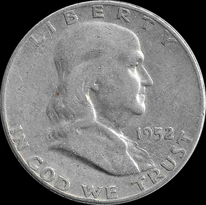 1952 D Franklin Half Dollar 90% Silver US Mint EXACT Coin as Shown 035 - Picture 1 of 3