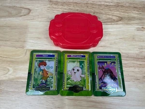 Lot Of 3 vintage 2000 Taco Bell Metal Tin  Digimon Trading Cards and Case - Picture 1 of 2